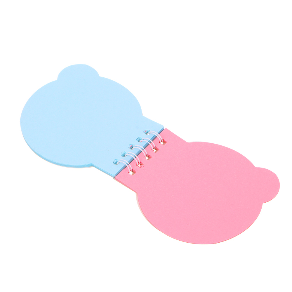 Записная книжка фигурная 9,5х8,5см, 40 листов, в форме смайлика, спираль, 4 дизайна, арт.№ 557-062