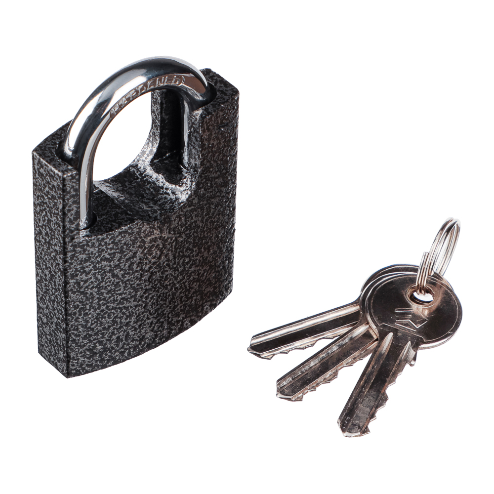 ЕРМАК Замок навесной с потайной дужкой, 50 мм, сталь, латунь, арт.№ 673-043