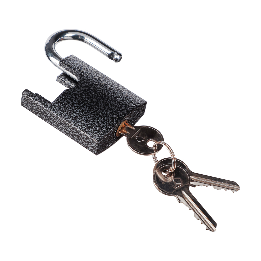 ЕРМАК Замок навесной с потайной дужкой, 50 мм, сталь, латунь, арт.№ 673-043