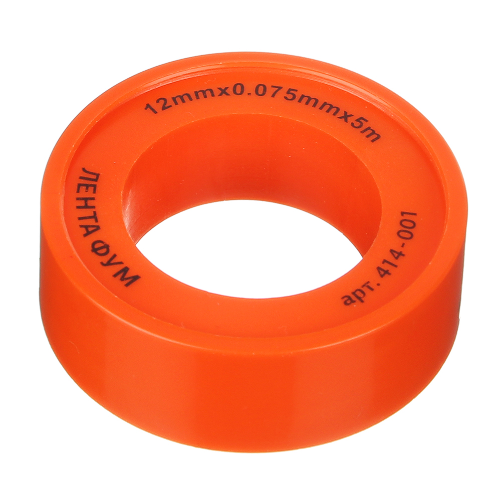 Лента ФУМ, 12мм x 5м, плотность 0,18 г/см3, толщина 0,075мм, арт.№ 414-001