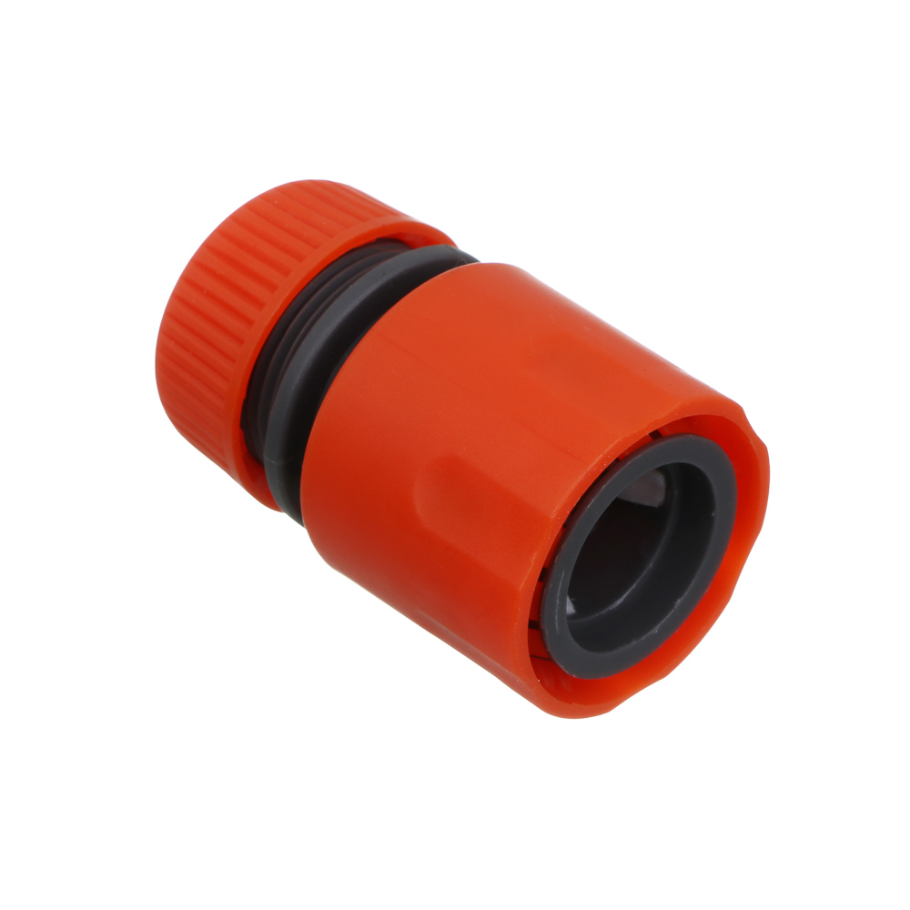 INBLOOM Коннектор быстросъемный для шланга d1/2", аквастоп, пластик, арт.№ 160-029