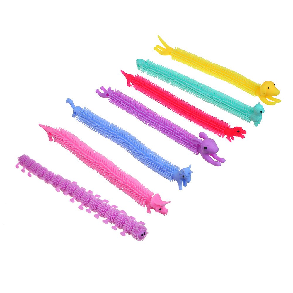 Антистресс игрушка гусеница, ИГРОЛЕНД, TPR, 20-26см, арт.№ 295-214