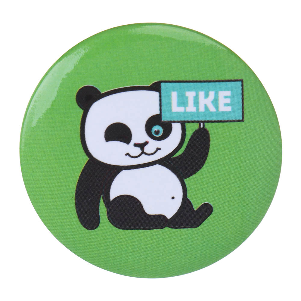 Набор значков, 6 штук, "Панда/Футбол", D=3,5 см, металл, арт.№ 524-290