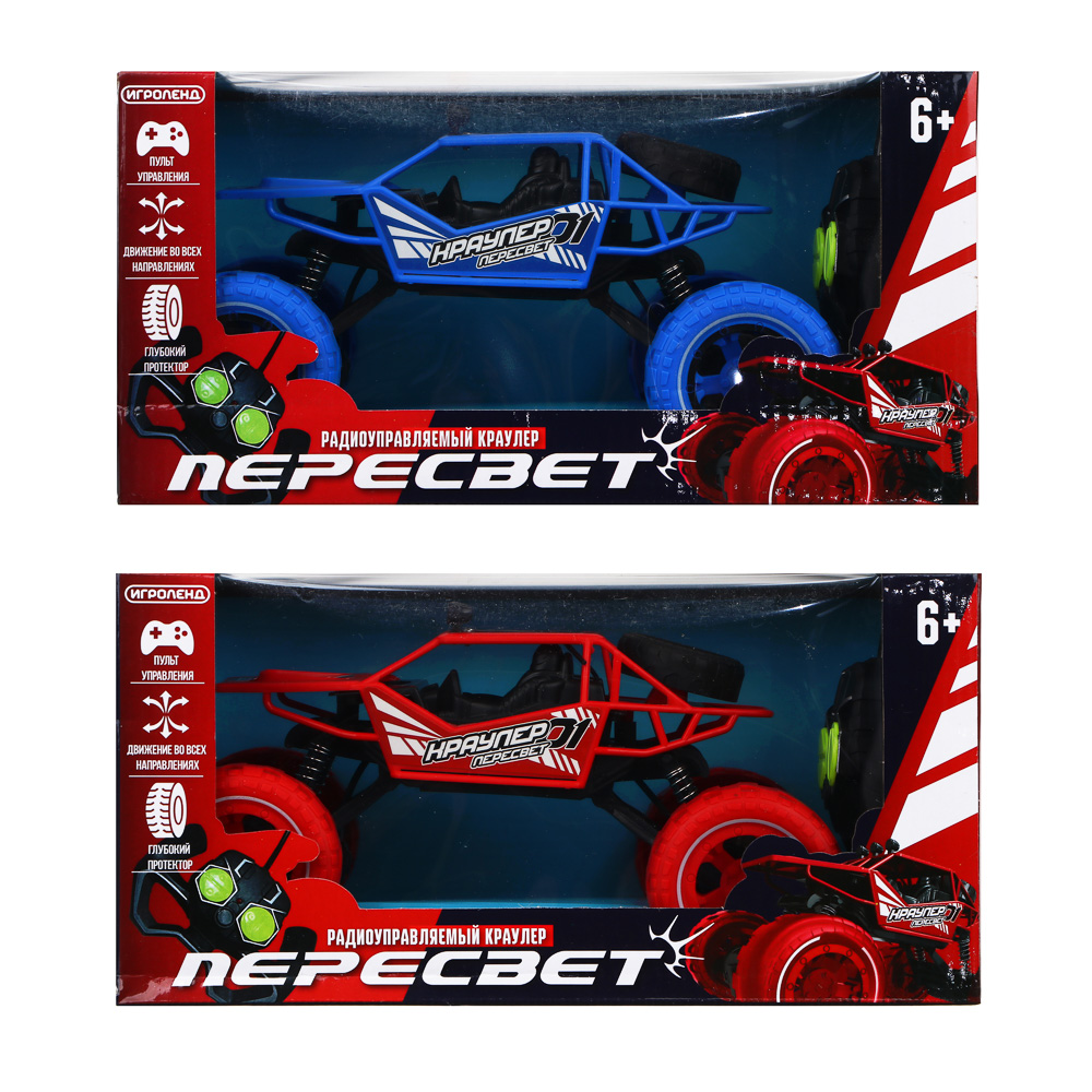 ИГРОЛЕНД Модель на радиоуправлении Краулер Пересвета, 5 АА, ABS, 26,9х13,7х15,9см, 2 дизайна, арт.№ 293-198
