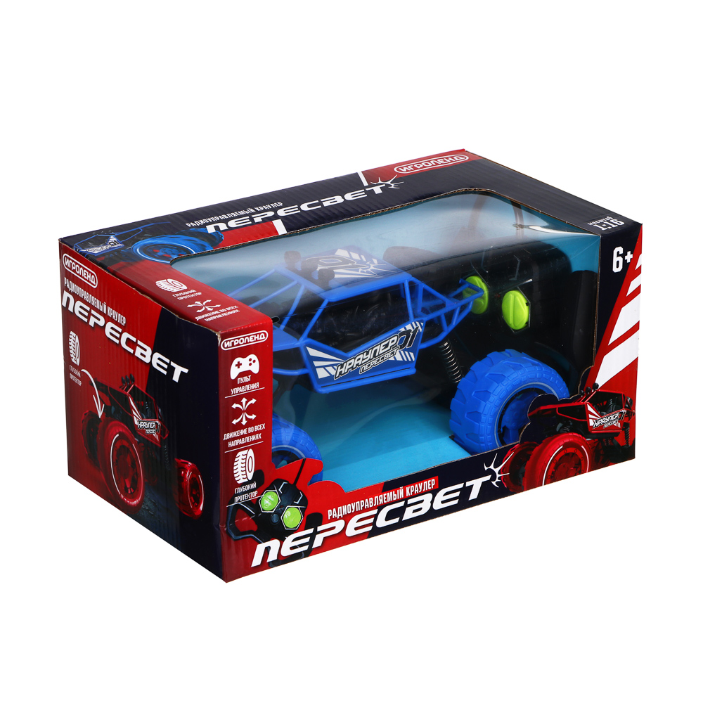 ИГРОЛЕНД Модель на радиоуправлении Краулер Пересвета, 5 АА, ABS, 26,9х13,7х15,9см, 2 дизайна, арт.№ 293-198