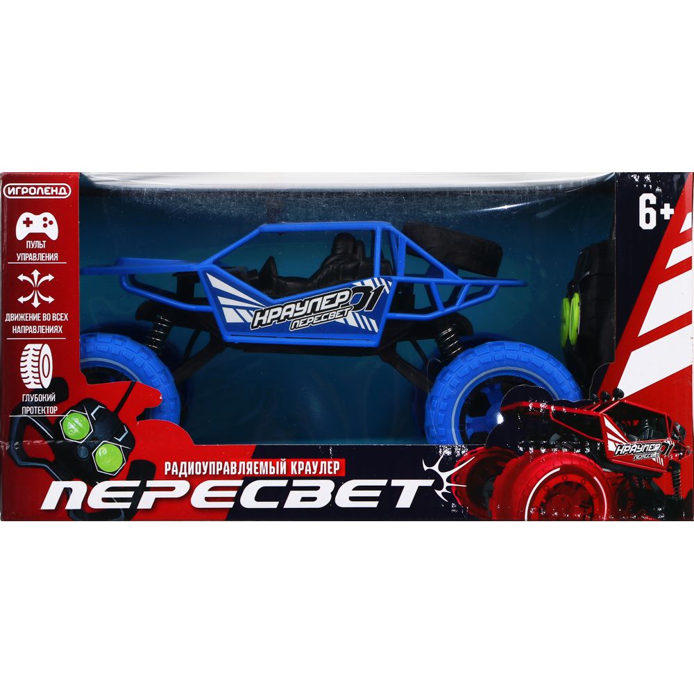 ИГРОЛЕНД Модель на радиоуправлении Краулер Пересвета, 5 АА, ABS, 26,9х13,7х15,9см, 2 дизайна, арт.№ 293-198
