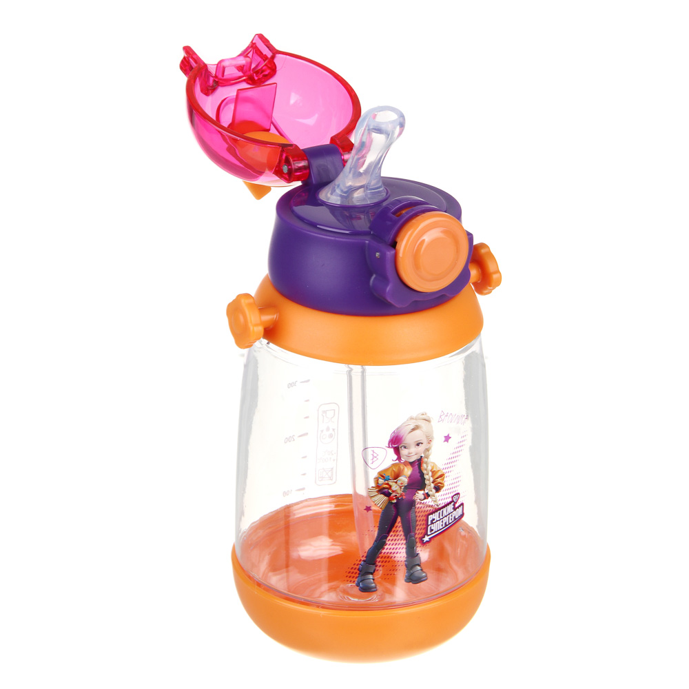 BY Русские Супергерои Бутылка детская с поильником, 8.5x19см,520мл,"Василиса" PC, PP, силикон, арт.№ 088-107