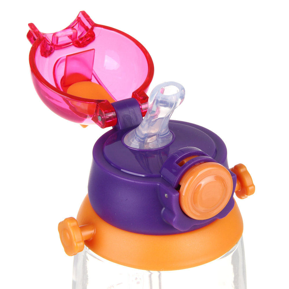 BY Русские Супергерои Бутылка детская с поильником, 8.5x19см,520мл,"Василиса" PC, PP, силикон, арт.№ 088-107