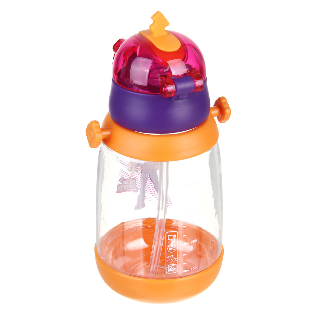 BY Русские Супергерои Бутылка детская с поильником, 8.5x19см,520мл,"Василиса" PC, PP, силикон, арт.№ 088-107