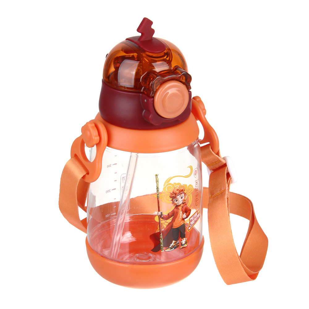BY Русские Супергерои Бутылка детская с поильником, 8.5x19см, 520мл, "Сунь Шэн", PC, PP, силикон, арт.№ 088-108