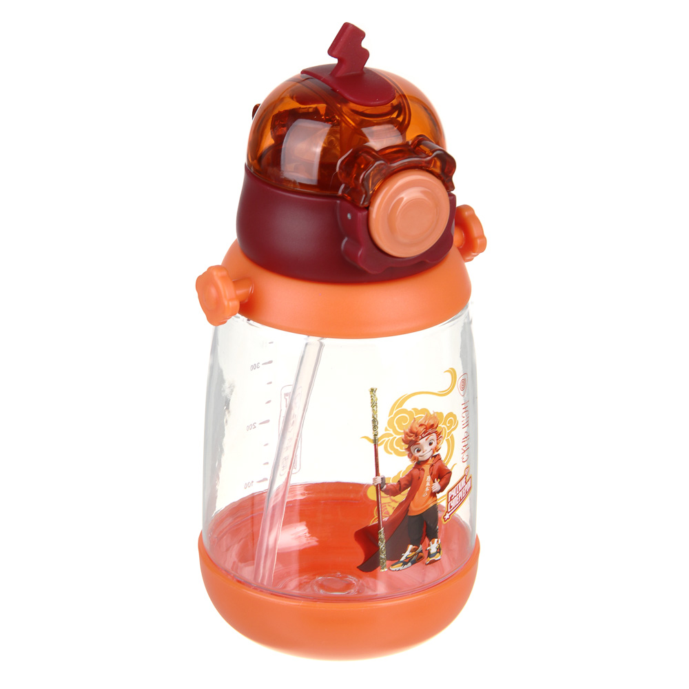 BY Русские Супергерои Бутылка детская с поильником, 8.5x19см, 520мл, "Сунь Шэн", PC, PP, силикон, арт.№ 088-108