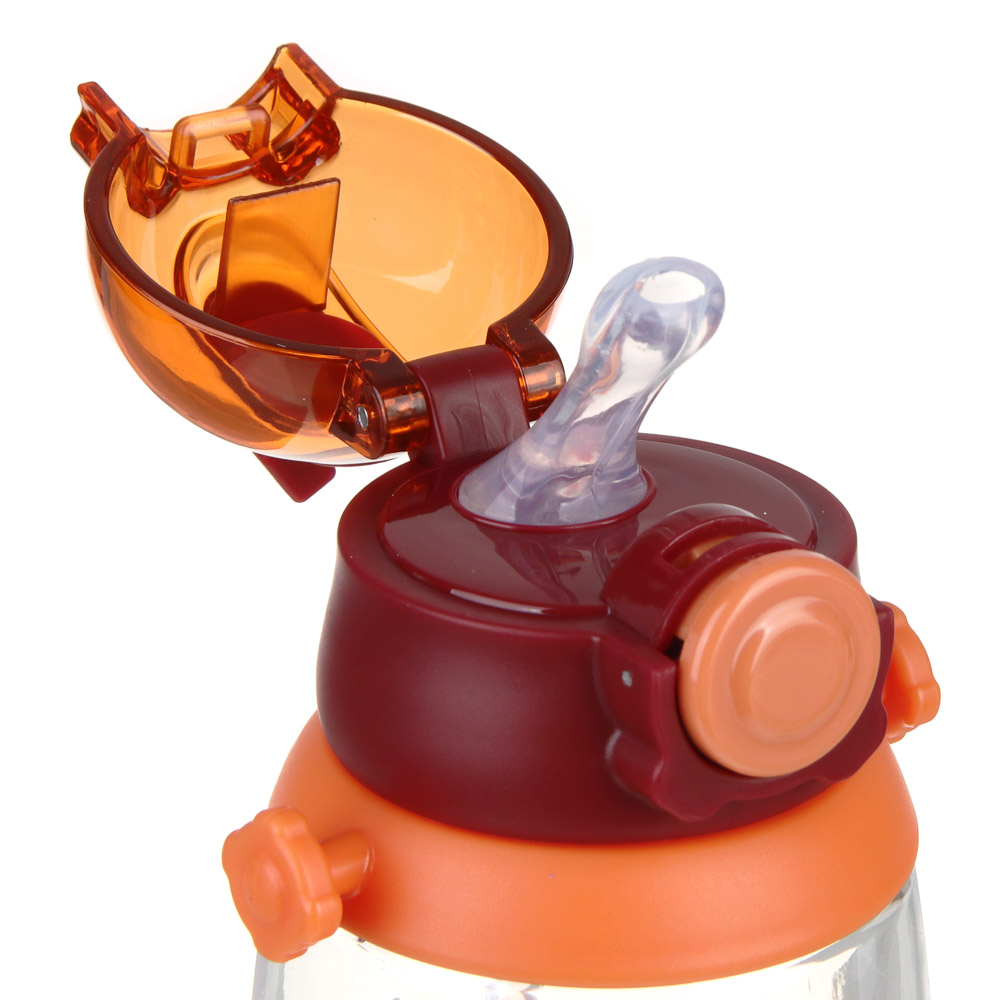 BY Русские Супергерои Бутылка детская с поильником, 8.5x19см, 520мл, "Сунь Шэн", PC, PP, силикон, арт.№ 088-108