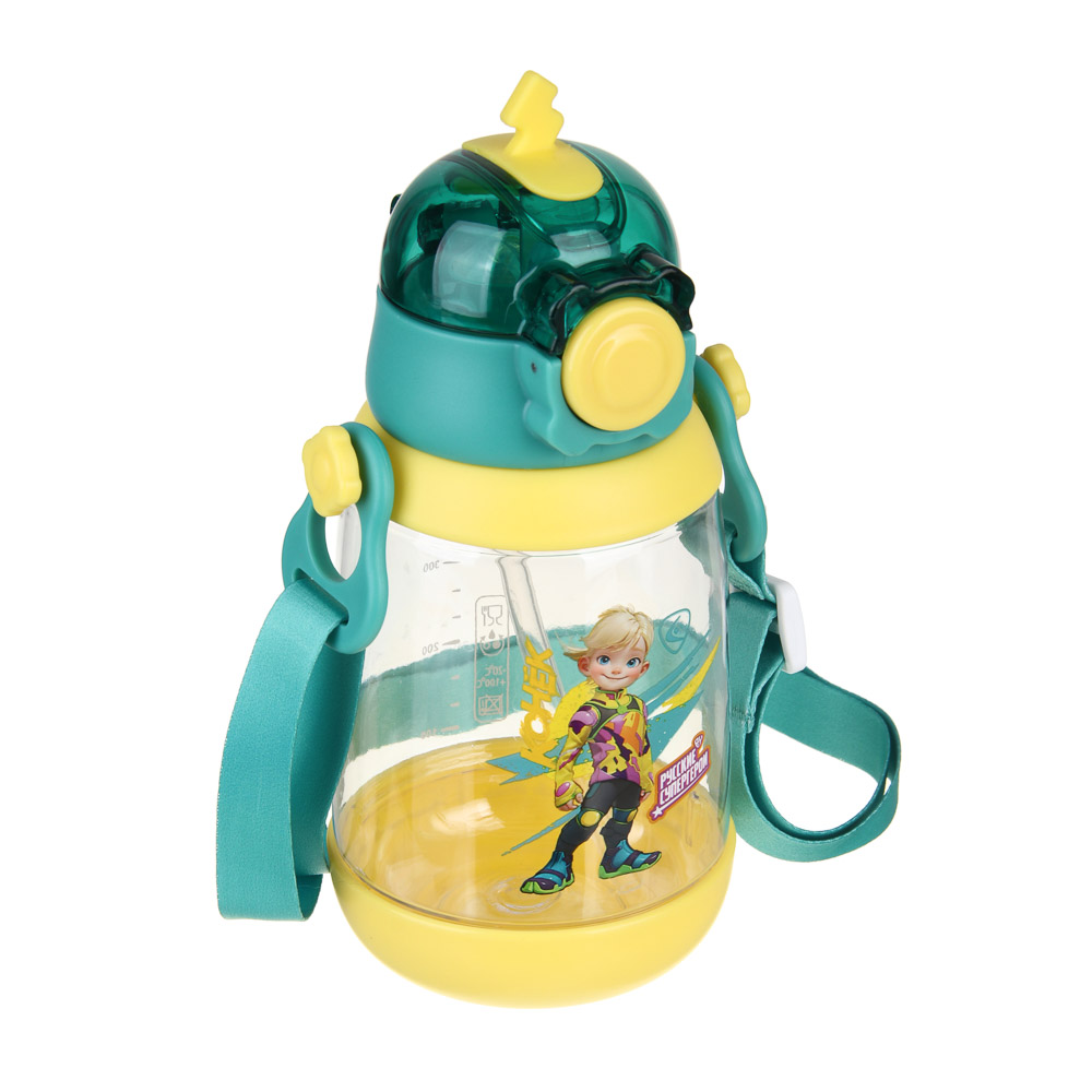 BY Русские Супергерои Бутылка детская с поильником, 8.5x19см,520мл,"Конек" PC, PP, силикон, арт.№ 088-109