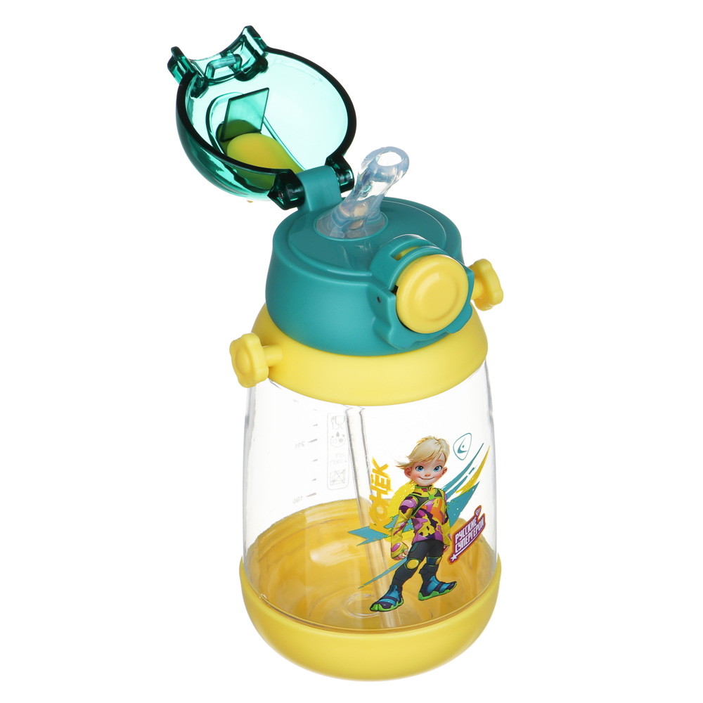 BY Русские Супергерои Бутылка детская с поильником, 8.5x19см,520мл,"Конек" PC, PP, силикон, арт.№ 088-109