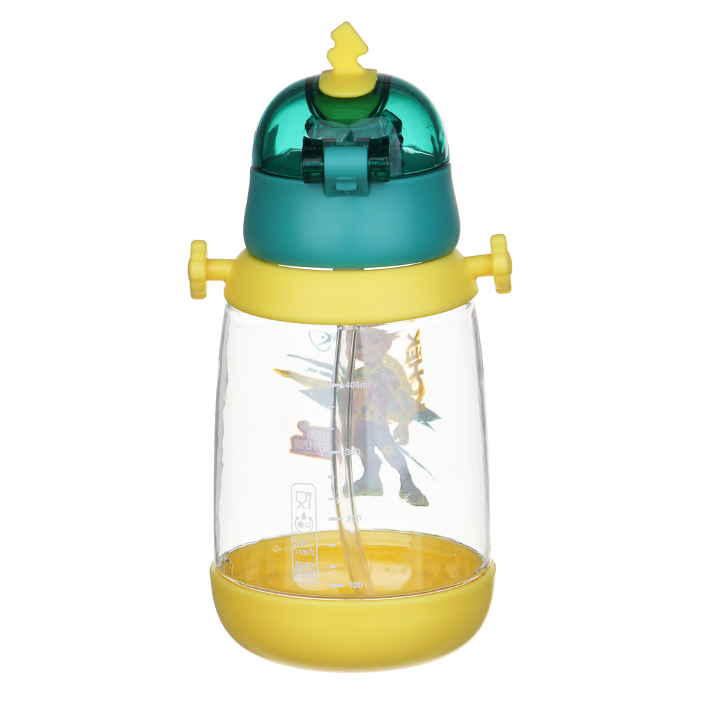 BY Русские Супергерои Бутылка детская с поильником, 8.5x19см,520мл,"Конек" PC, PP, силикон, арт.№ 088-109