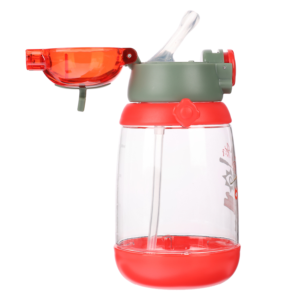 BY Русские Супергерои Бутылка детская с поильником, 8.5x19см,520мл,"Яга", PC, PP, силикон, арт.№ 088-110