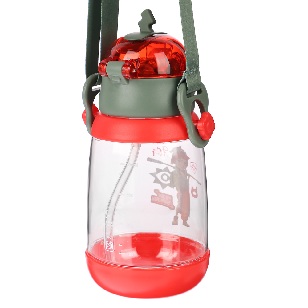 BY Русские Супергерои Бутылка детская с поильником, 8.5x19см,520мл,"Яга", PC, PP, силикон, арт.№ 088-110