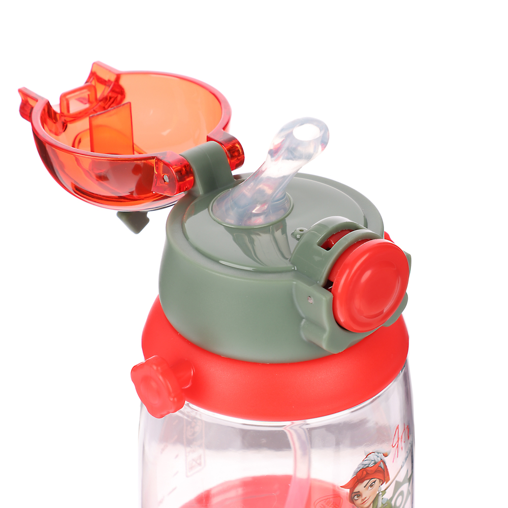 BY Русские Супергерои Бутылка детская с поильником, 8.5x19см,520мл,"Яга", PC, PP, силикон, арт.№ 088-110