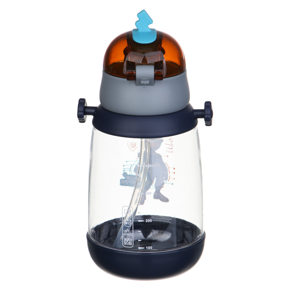 BY Русские Супергерои Бутылка детская с поильником, 8.5x19см,520мл,"Ермак", PC, PP, силикон, арт.№ 088-111