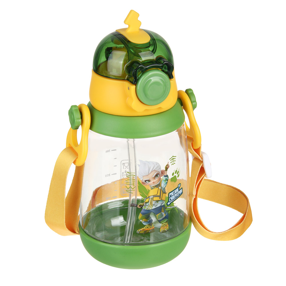 BY Русские Супергерои Бутылка детская с поильником, 8.5x19см,520мл,"Леший", PC, PP, силикон, арт.№ 088-112