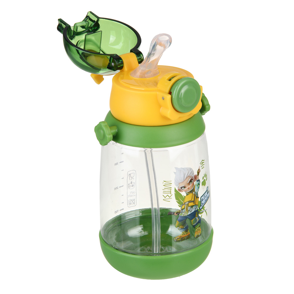 BY Русские Супергерои Бутылка детская с поильником, 8.5x19см,520мл,"Леший", PC, PP, силикон, арт.№ 088-112