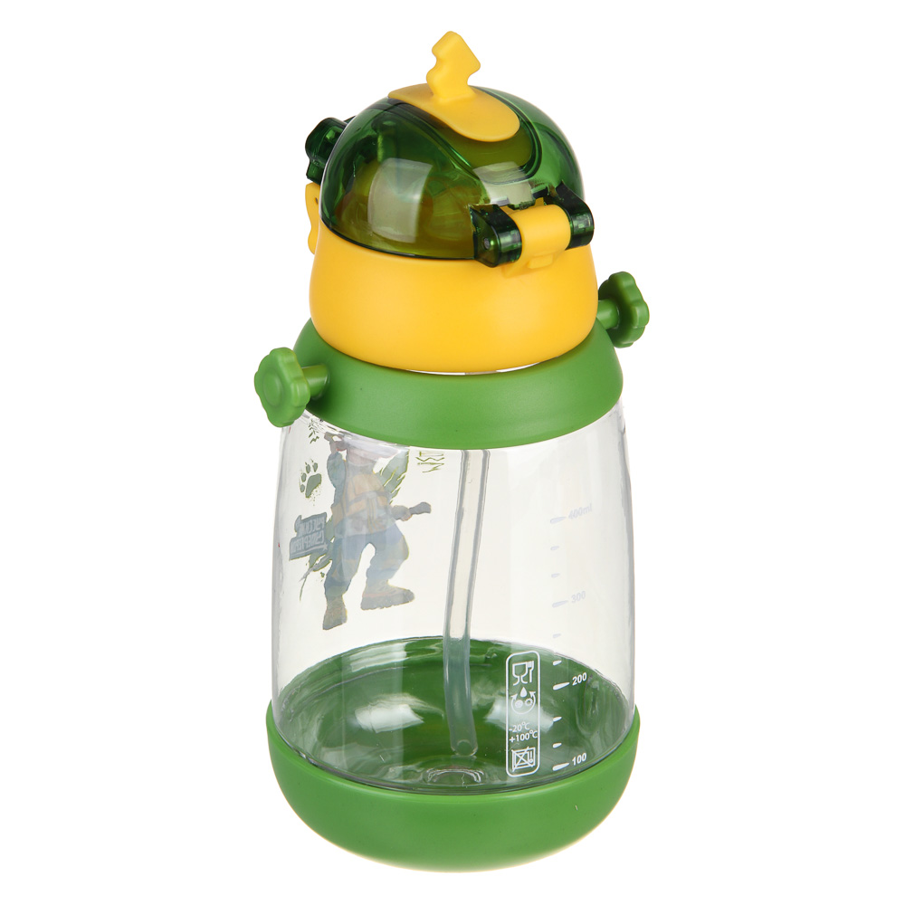 BY Русские Супергерои Бутылка детская с поильником, 8.5x19см,520мл,"Леший", PC, PP, силикон, арт.№ 088-112