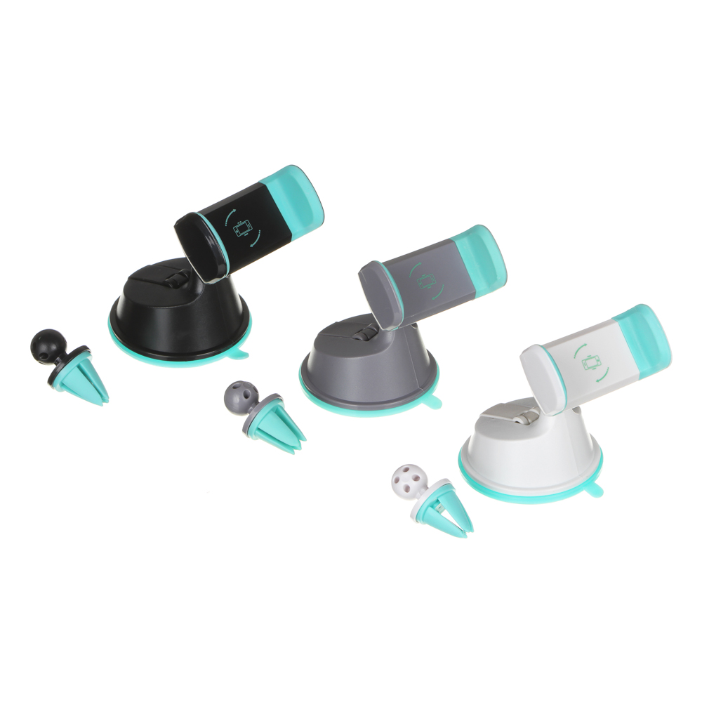 NG Держатель телефона универсальный, присоска/дефлектор, пластик, арт.№ 733-028