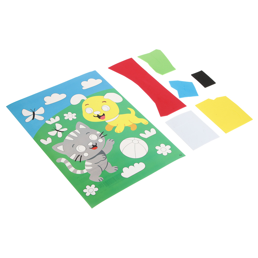 Аппликация самоклеящаяся "Микс", ХОББИХИТ, бумага, ЭВА, арт.№ 281-113