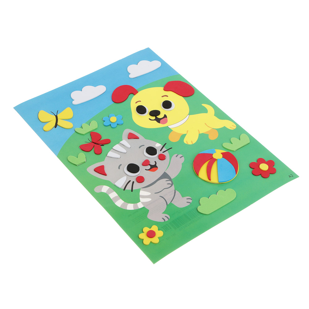 Аппликация самоклеящаяся "Микс", ХОББИХИТ, бумага, ЭВА, арт.№ 281-113