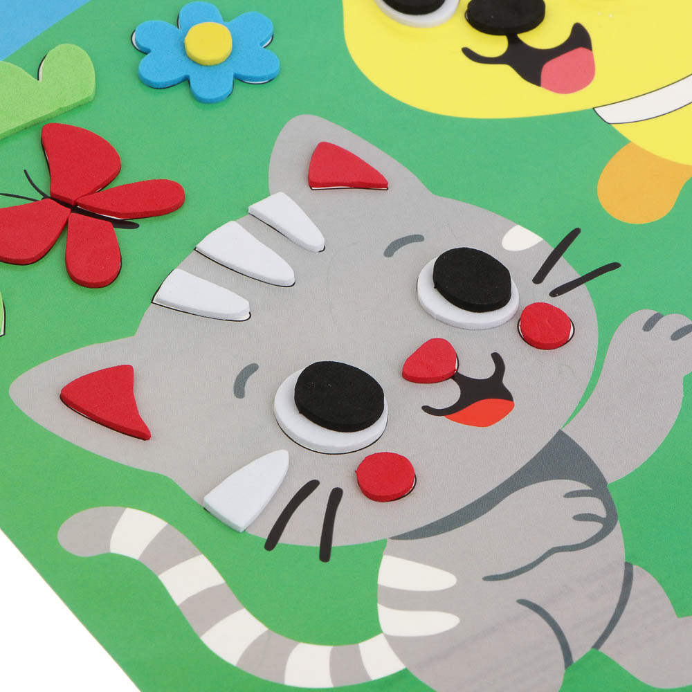 Аппликация самоклеящаяся "Микс", ХОББИХИТ, бумага, ЭВА, арт.№ 281-113