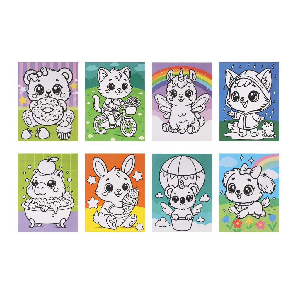 Фреска из песка с цветным фоном "Микс", бумага, песок 8-10цв., 21х27см, арт.№ 287-301