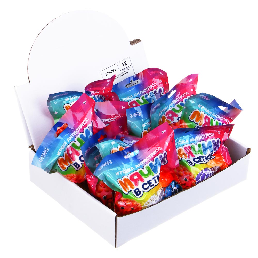 ИГРОЛЕНД Игрушка-антистресс, TPR, полиэстер, 6см, 5-9 дизайнов, арт.№ 295-069