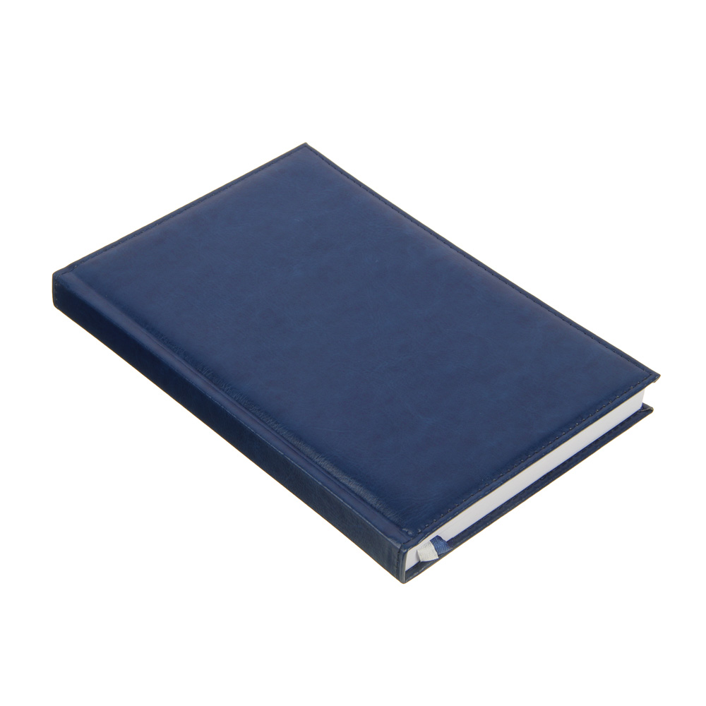 Ежедневник недатированный "БИЗНЕС" А5, 320 стр., тв.обл.с поролоном, искусственная кожа, синий, арт.№ 572-126