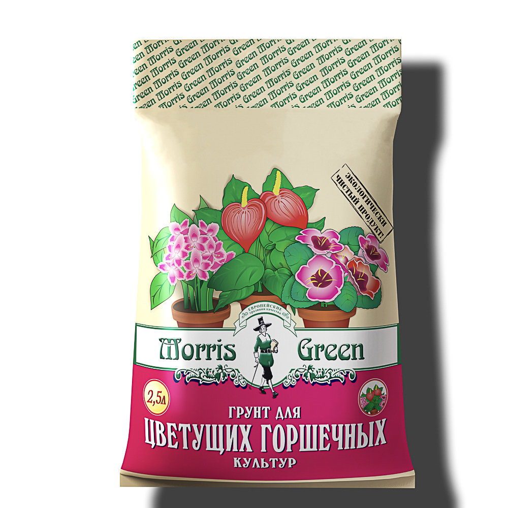 Грунт для цветущих горшечных культур тм Мorris Green 2,5л, арт.№ 115-048