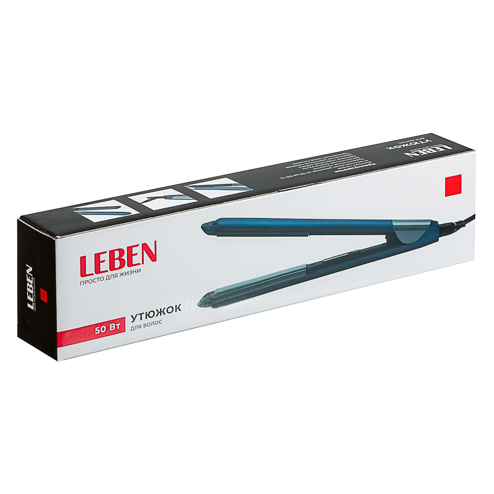 LEBEN Утюжок для волос, 50 Вт, 220-240В, арт.№ 211-101