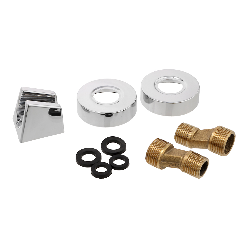 RAIN Смеситель для ванны Нефрит, прямой излив 35см, керам. кран-буксы 1/2, душ. набор, латунь, хром, арт.№ 561-310