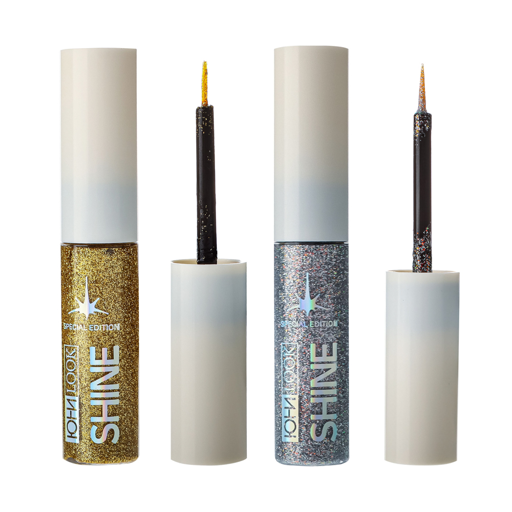 ЮНИLOOK Шайн Подводка сияющая, 7,5мл, 2 цвета, арт.№ 330-496