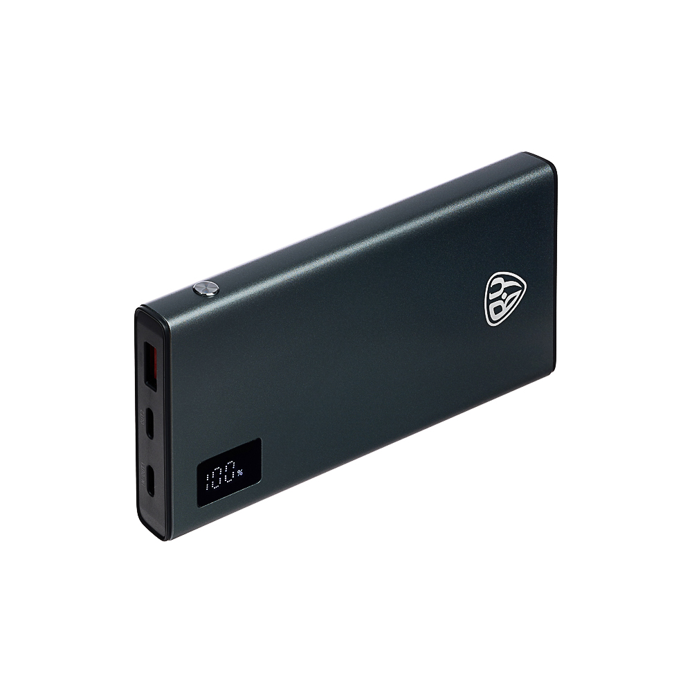 Аккумулятор мобильный BY 10000мАч, 1xUSB-A, 2xUSB-C, 20W, 3A, металл, серый, арт.№ 031-161