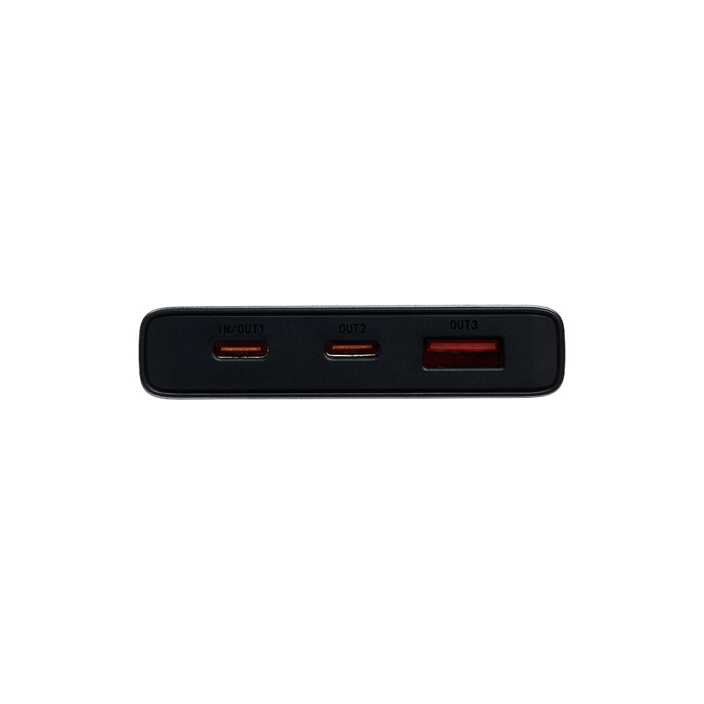 Аккумулятор мобильный BY 10000мАч, 1xUSB-A, 2xUSB-C, 20W, 3A, металл, серый, арт.№ 031-161