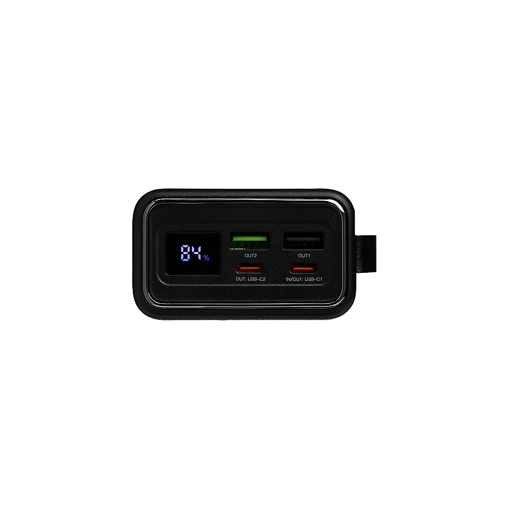 Аккумулятор мобильный BY 30000мАч, 2xUSB-A, 2xUSB-C, 20W, 3A, цифровой индикатор, пластик, чёрный, арт.№ 031-162