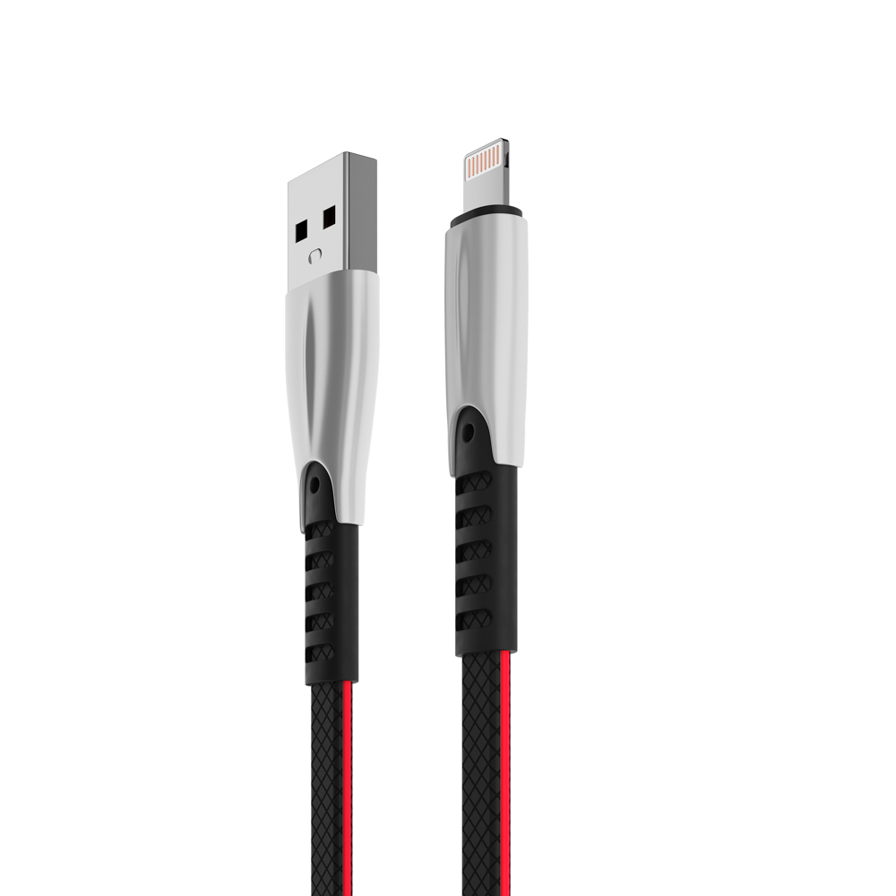 Кабель для зарядки USB(A)-iP BY Кобра, 1м, 2,4А, черный, арт.№ 905-044