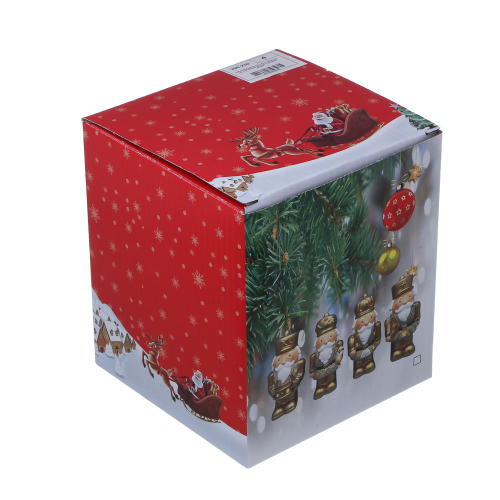 СНОУ БУМ Щелкунчик LED, 7,2x6,5x14,5 см, постоянное свечение, керамика, 2xLR44, арт.№ 396-230