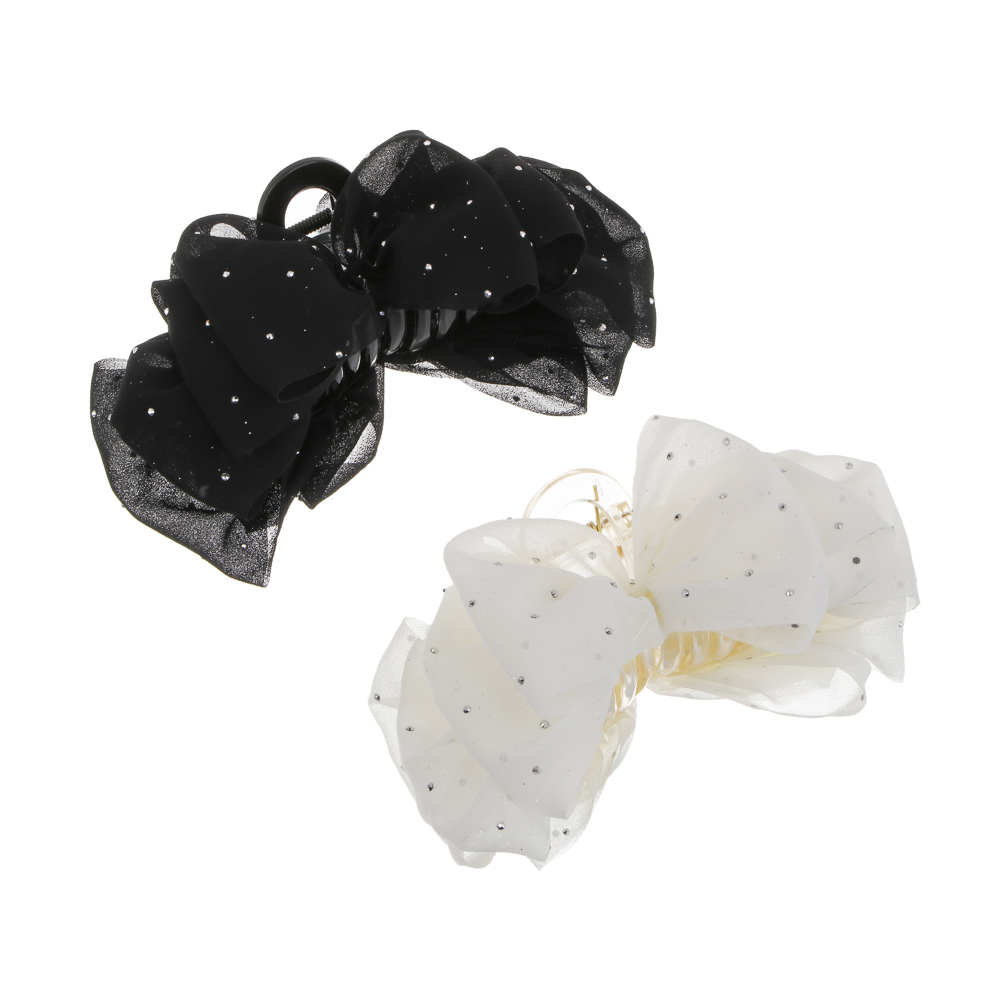 Краб-бант для волос, тм ЮНИLOOK, 13см, акрил, 2 цвета, #19, арт.№ 321-413