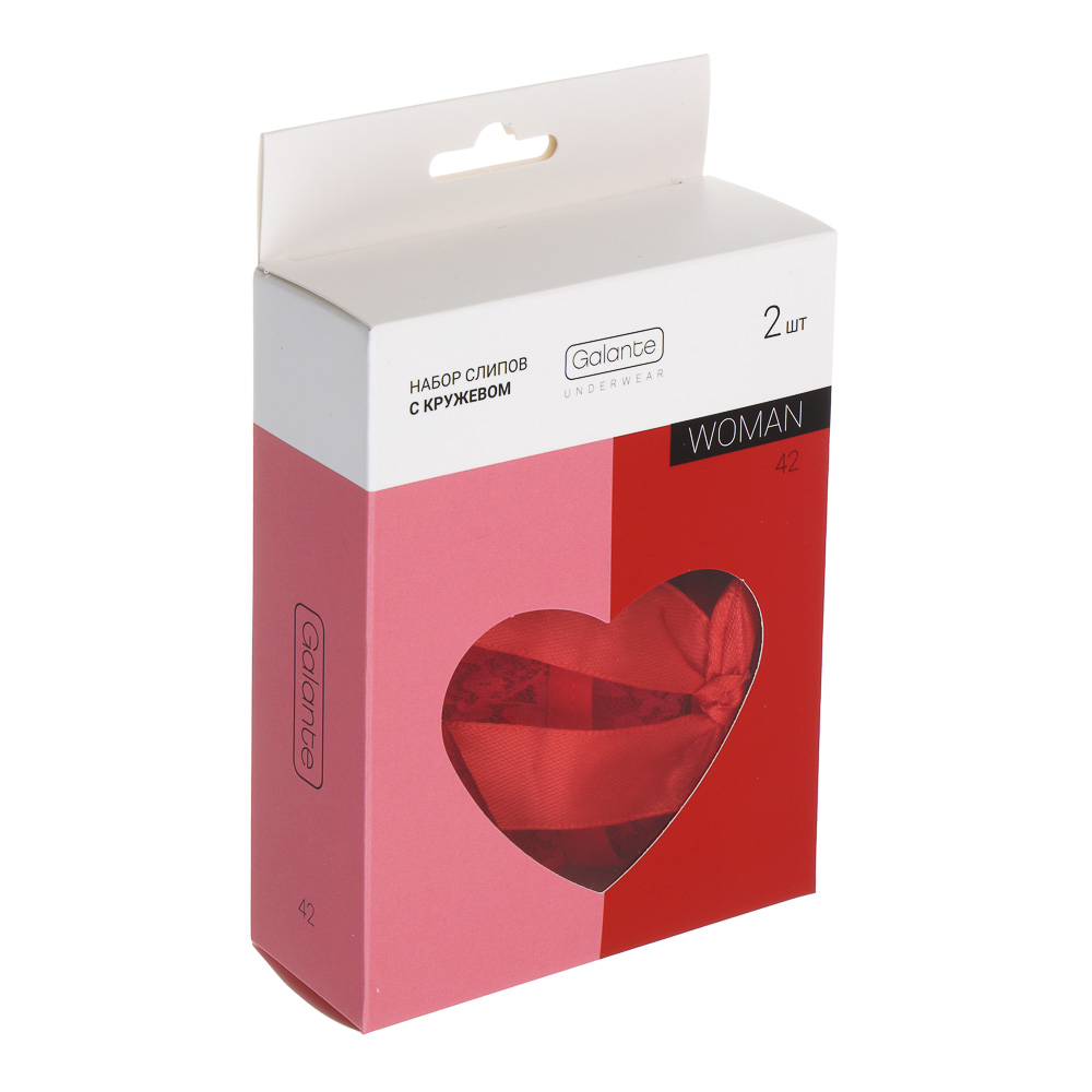 GALANTE Трусы женские с кружевом 2 шт, р.42, 95%вискоза, 5%спандекс, разноцветный, НГ2026-3, арт.№ 331-338