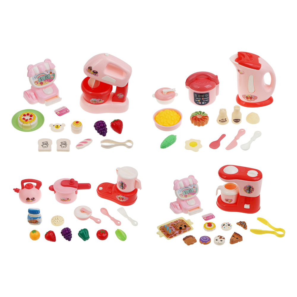 ИГРОЛЕНД Игровой набор посуды и продуктов "Моя кухня", пластик, 20,5х7,5х30,5 см, 4 диз, арт.№ 294-230