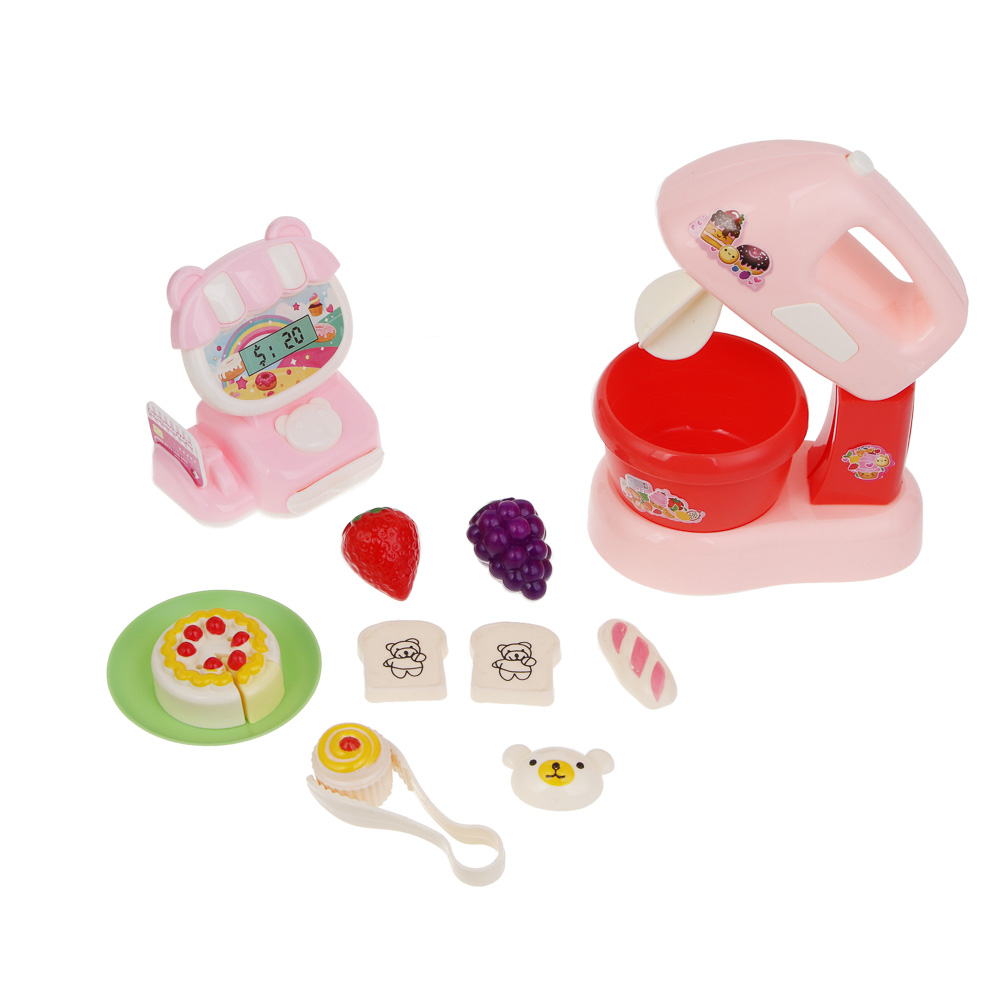 ИГРОЛЕНД Игровой набор посуды и продуктов "Моя кухня", пластик, 20,5х7,5х30,5 см, 4 диз, арт.№ 294-230