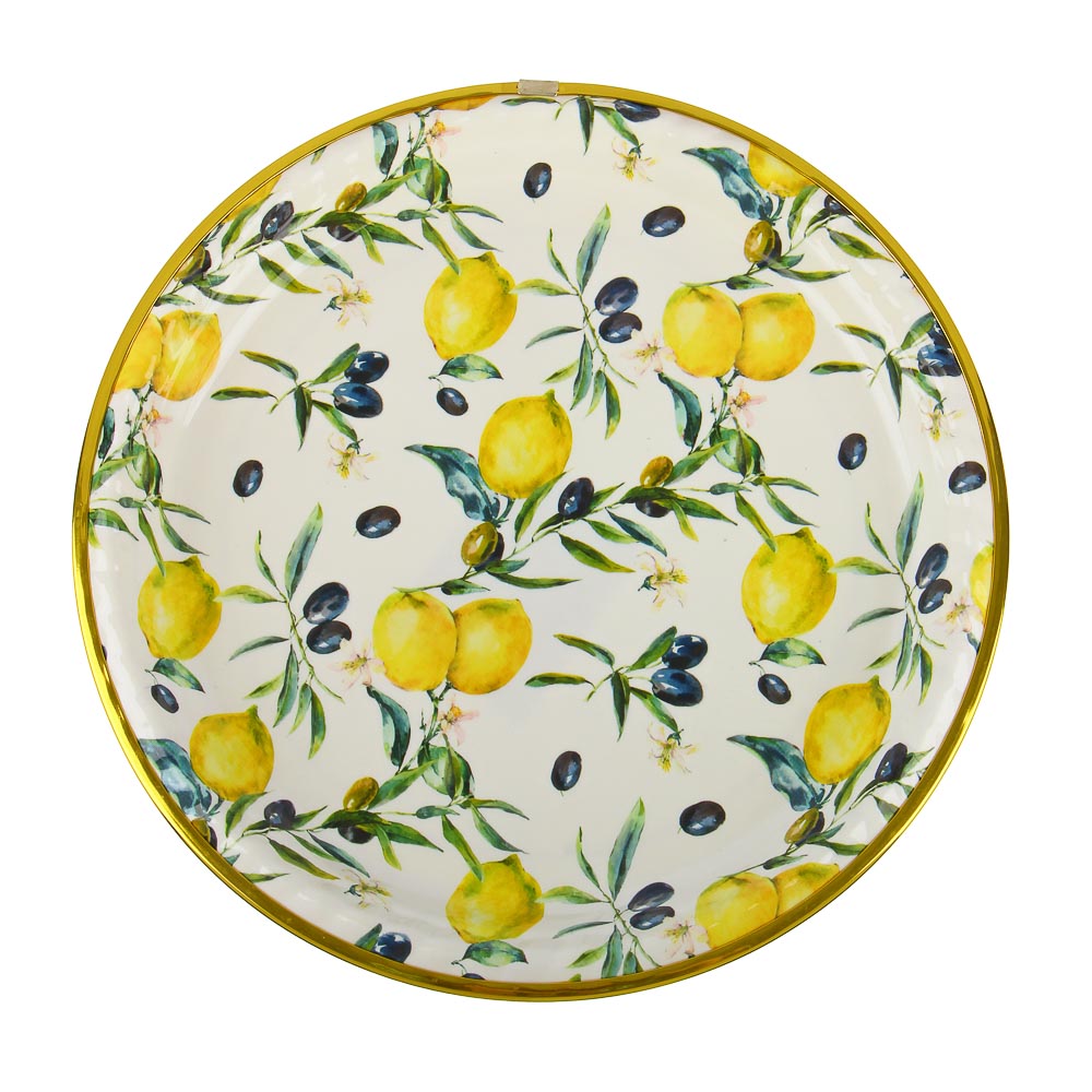 Поднос круглый Прованс, 27,5х2см, полипропилен, 2 дизайна, арт.№ 862-426