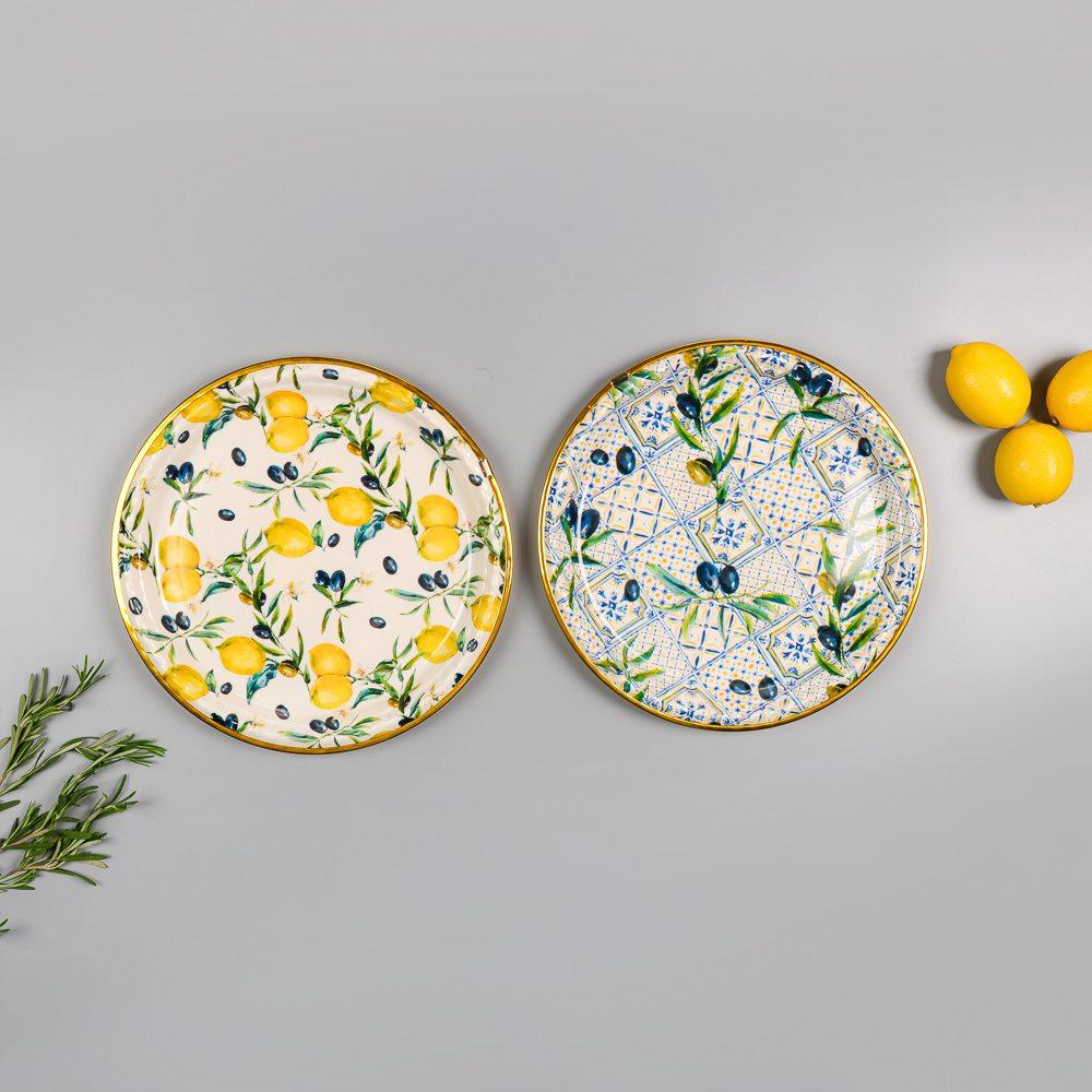 Поднос круглый Прованс, 27,5х2см, полипропилен, 2 дизайна, арт.№ 862-426