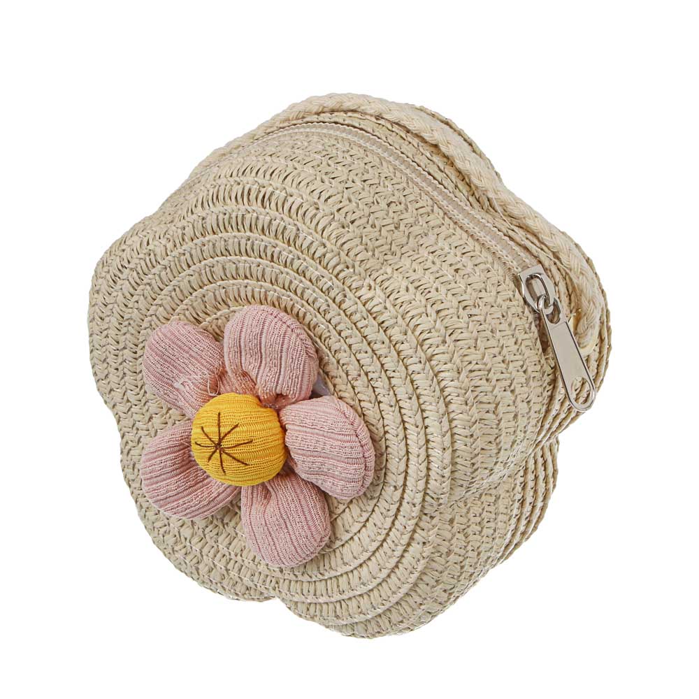 Сумка плетенная с декором на длинном ремне, тм ЮL, 11-12x6 см, папирус, полиэстер, арт.№ 328-319