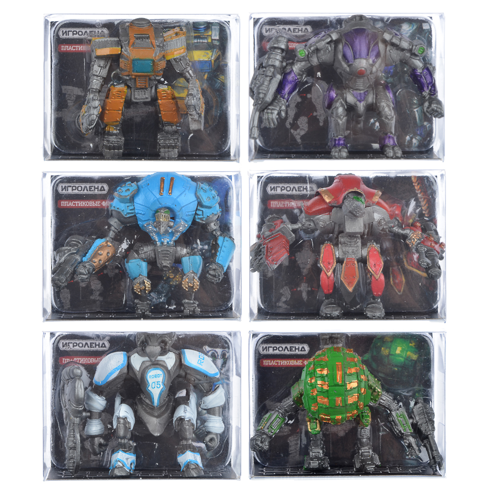 ИГРОЛЕНД Фигурки боевых роботов, PVC, 8,5х6,5х5см, 6 дизайнов, арт.№ 274-160